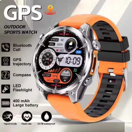 (HD1)For Garmin Smart Watch Fenix 8: Outdoor Sports Waterproof Smart Watch with GPS Tracking, Altitude Barometric Pressure, Flashlight, and Multifunction Bluetooth Call Untuk Jam Pintar Garmin Fenix8, Sukan Luaran, Kalis Air, Jam Pintar GPS, Laluan, Alti