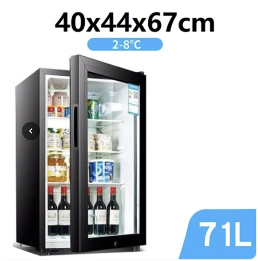 7IL Ice Bar Refrigerator Single Door Refrigerator Small Mini GlassRefrigerated Fresh Tea Wine Display Cabinet Freezer