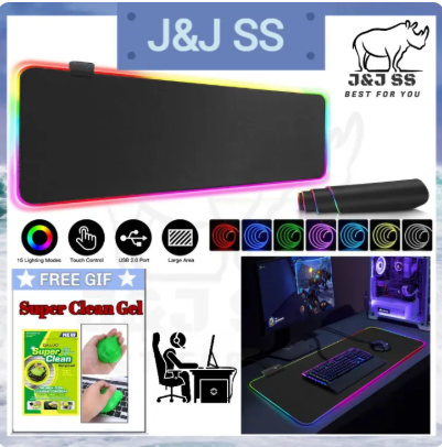 🔥Ready Stock🔥Quality RGB Lighting Gaming Mouse Pad Large Size Waterproof Usb Mousepad/Rgb Mouse Pad/Mouse Pad LED