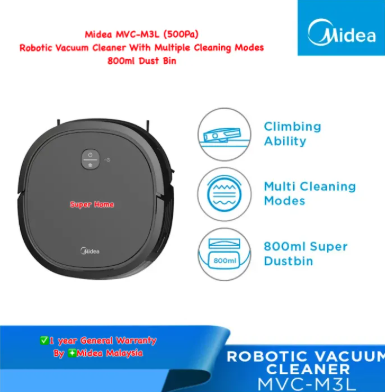 Midea Robotic Vacuum Cleaner MVC-M3L With Multiple Cleaning Modes