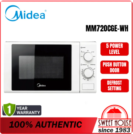 Midea MM720CGE / MM720CXM Microwave Oven 20L White Colour MM720CXM